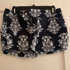 Loft Outlet navy blue shorts with floral pattern